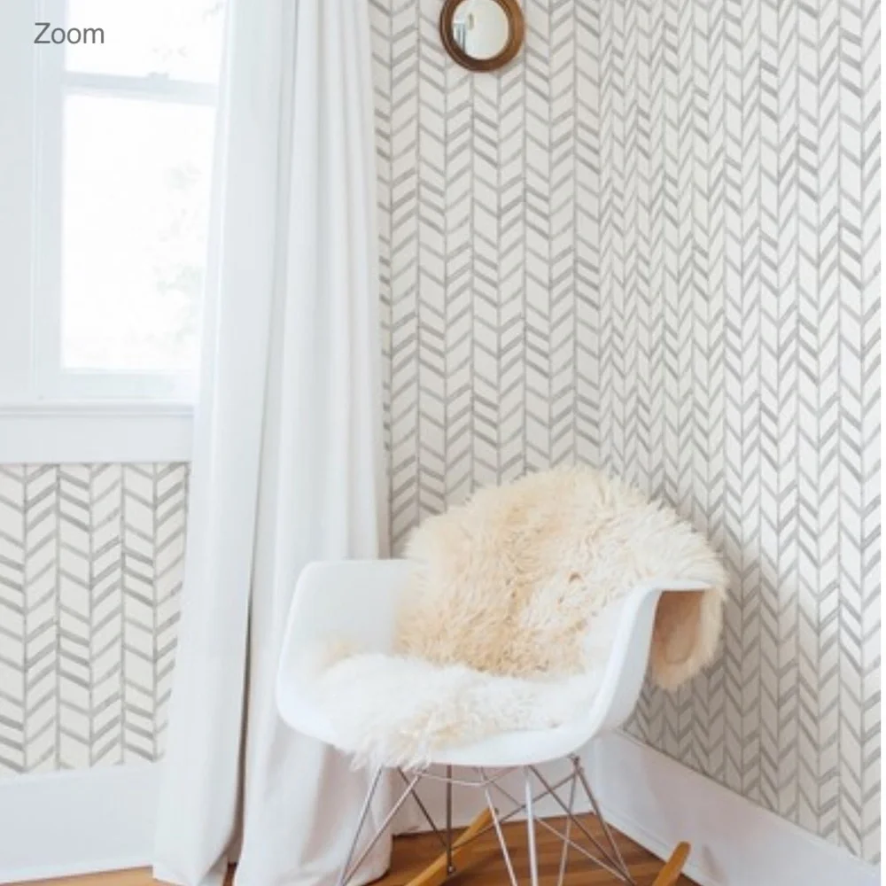 2!!!! BREWSTERS NEW fletching gray geometric peel stick wallpaper